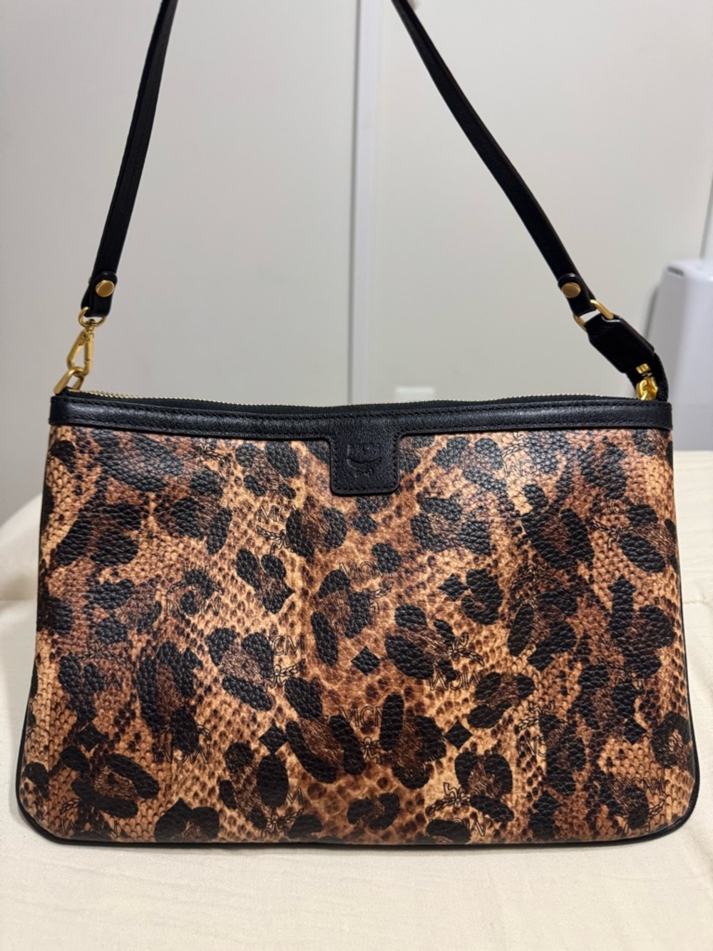 MCM Leopard Print Shoulder Bag